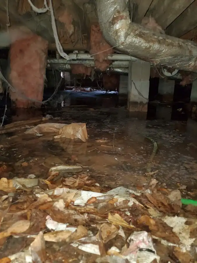 Crawl space flood assessment for Commercial Water Damage Restoration in Sweden